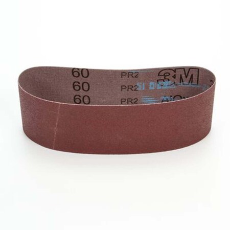 3M Portable Abrasive Belt, 3 in W, 21 in L, Open Coated, Aluminum Oxide, 60 Grit, Medium, 340D, Brown 7010360819